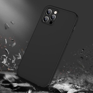 Husa 360 Thin compatibila cu iPhone 13 Pro Max, Protectie completa (fata, spate si margini), Comando Fonix, Folie de protectie inclusa, Negru5