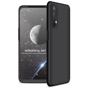 Husa 360 Thin compatibila cu Realme 7, Protectie completa (fata, spate si margini), Comando Fonix, Folie de protectie inclusa, Negru3