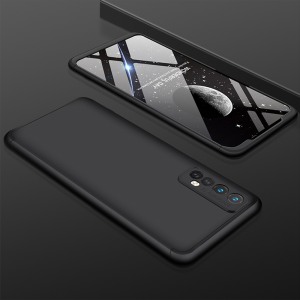 Husa 360 Thin compatibila cu Realme 7, Protectie completa (fata, spate si margini), Comando Fonix, Folie de protectie inclusa, Negru