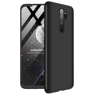 Husa 360 Thin compatibila cu Xiaomi Redmi Note 8 Pro, Protectie completa (fata, spate si margini), Comando Fonix, Folie de protectie inclusa, Negru3