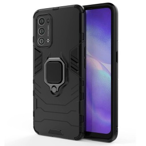 Husa Ring Shield compatibila cu Oppo Reno 6 Pro 5G, Prevazuta cu inel de prindere, suport auto magnetic si stand, Negru3