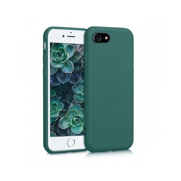 Husa Safe Flex compatibila cu iPhone 7, Comando Fonix, Design Slim flexibil, Interior captusit cu microfibra, Anti shock, Silicon moale, Textura cu finisaj mat/fin, Antiaderent, Verde inchis2