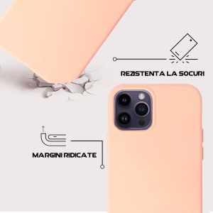 Husa Safe Flex compatibila cu iPhone 12 Pro Max, Comando Fonix, Design Slim flexibil, Interior captusit cu microfibra, Anti shock, Silicon moale, Textura cu finisaj mat/fin, Antiaderent, Roz pudra5