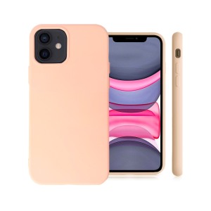 Husa Safe Flex compatibila cu iPhone 12 Mini, Comando Fonix, Design Slim flexibil, Interior captusit cu microfibra, Anti shock, Silicon moale, Textura cu finisaj mat/fin, Antiaderent, Roz3