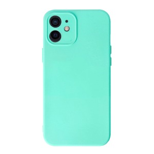 Husa Safe Flex compatibila cu iPhone 12 Mini, Comando Fonix, Design Slim flexibil, Interior captusit cu microfibra, Anti shock, Silicon moale, Textura cu finisaj mat/fin, Antiaderent, Verde menta