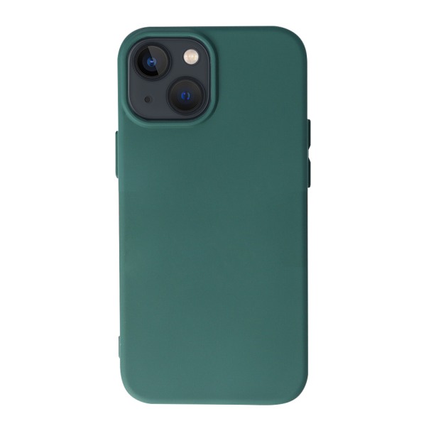 Husa Safe Flex compatibila cu iPhone 13, Comando Fonix, Design Slim flexibil, Interior captusit cu microfibra, Anti shock, Silicon moale, Textura cu finisaj mat/fin, Antiaderent, Verde inchis