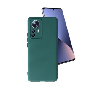 Husa Safe Flex compatibila cu Xiaomi 12 Pro, Comando Fonix, Design Slim flexibil, Interior captusit cu microfibra, Anti shock, Silicon moale, Textura cu finisaj mat/fin, Antiaderent, Verde inchis2