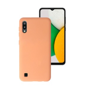 Husa Safe Flex compatibila cu Samsung Galaxy A10/ M10, Comando Fonix, Design Slim flexibil, Interior captusit cu microfibra, Anti shock, Silicon moale, Textura cu finisaj mat/fin, Antiaderent, Coral2