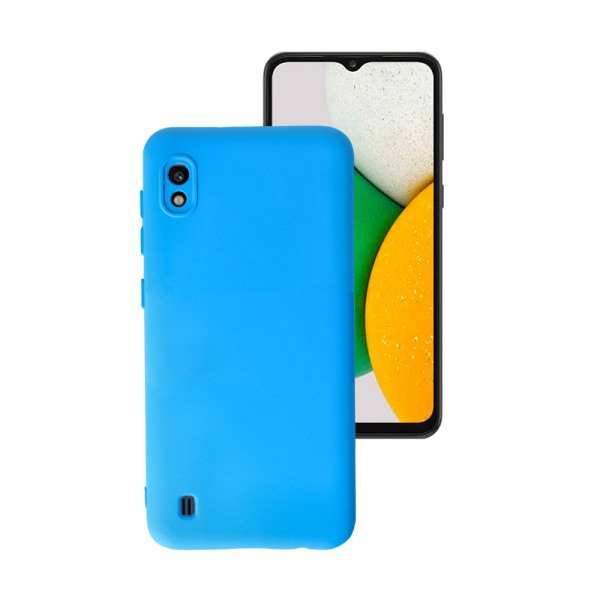 Husa Safe Flex compatibila cu Samsung Galaxy A10/ M10, Comando Fonix, Design Slim flexibil, Interior captusit cu microfibra, Anti shock, Silicon moale, Textura cu finisaj mat/fin, Antiaderent, Albastru safir2