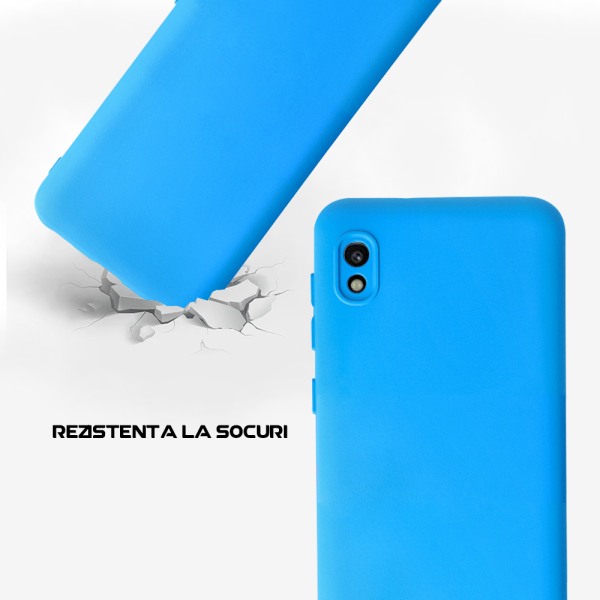 Husa Safe Flex compatibila cu Samsung Galaxy A10/ M10, Comando Fonix, Design Slim flexibil, Interior captusit cu microfibra, Anti shock, Silicon moale, Textura cu finisaj mat/fin, Antiaderent, Albastru safir3