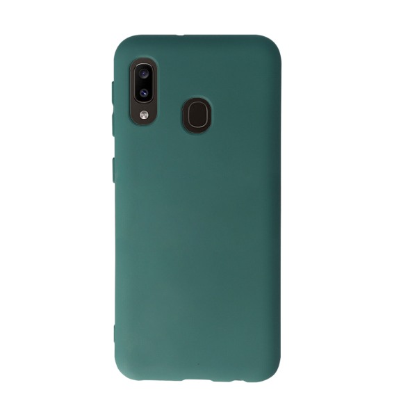 Husa Safe Flex compatibila cu Samsung Galaxy A20e, Comando Fonix, Design Slim flexibil, Interior captusit cu microfibra, Anti shock, Silicon moale, Textura cu finisaj mat/fin, Antiaderent, Verde inchis