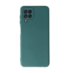 Husa Safe Flex compatibila cu Samsung Galaxy M32 4G, Comando Fonix, Design Slim flexibil, Interior captusit cu microfibra, Anti soc, Silicon moale, Textura cu finisaj mat, Antiaderent, Verde inchis