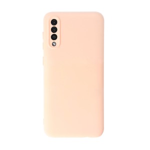 Husa Safe Flex compatibila cu Samsung Galaxy A50, Comando Fonix, Design Slim flexibil, Interior captusit cu microfibra, Anti soc, Silicon moale, Textura cu finisaj mat, Antiaderent, Roz pudra