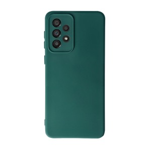 Husa Safe Flex compatibila cu Samsung Galaxy A72, Comando Fonix, Design Slim flexibil, Interior captusit cu microfibra, Anti soc, Silicon moale, Textura cu finisaj mat, Antiaderent, Verde inchis