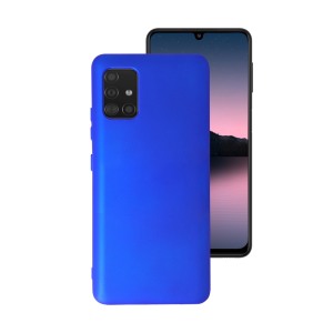 Husa Safe Flex compatibila cu Samsung Galaxy A51 5G, Comando Fonix, Design Slim flexibil, Interior captusit cu microfibra, Anti soc, Silicon moale, Textura cu finisaj mat, Antiaderent, Albastru electric2