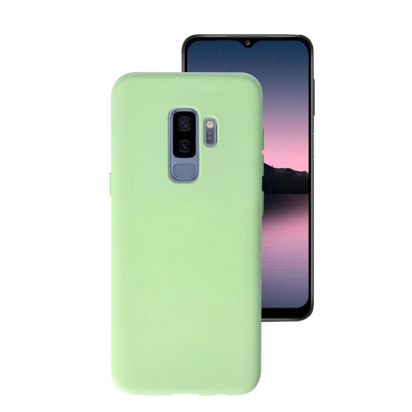 Husa Safe Flex compatibila cu Samsung Galaxy S9 Plus, Comando Fonix, Design Slim flexibil, Interior captusit cu microfibra, Anti shock, Silicon moale, Textura cu finisaj mat/fin, Antiaderent, Verde deschis2