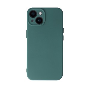 Husa Safe Flex compatibila cu Apple iPhone 14, Comando Fonix, Design Slim flexibil, Interior captusit cu microfibra, Anti shock, Silicon moale, Textura cu finisaj mat/fin, Antiaderent, Verde inchis