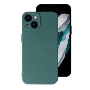 Husa Safe Flex compatibila cu Apple iPhone 14, Comando Fonix, Design Slim flexibil, Interior captusit cu microfibra, Anti shock, Silicon moale, Textura cu finisaj mat/fin, Antiaderent, Verde inchis2