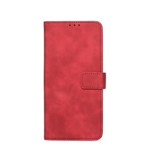 Husa carte compatibila cu Samsung Galaxy A22 5G, Stylish Book, acoperire completa, clema cu inchidere magnetica, 3 compartimente interioare de tip buzunar, Rosu