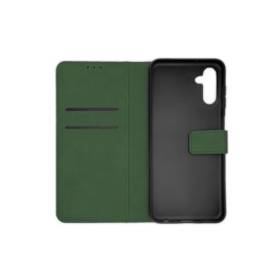 Husa carte compatibila cu Samsung Galaxy A04S, Stylish Book, acoperire completa, clema cu inchidere magnetica, 3 compartimente interioare de tip buzunar, Verde inchis2