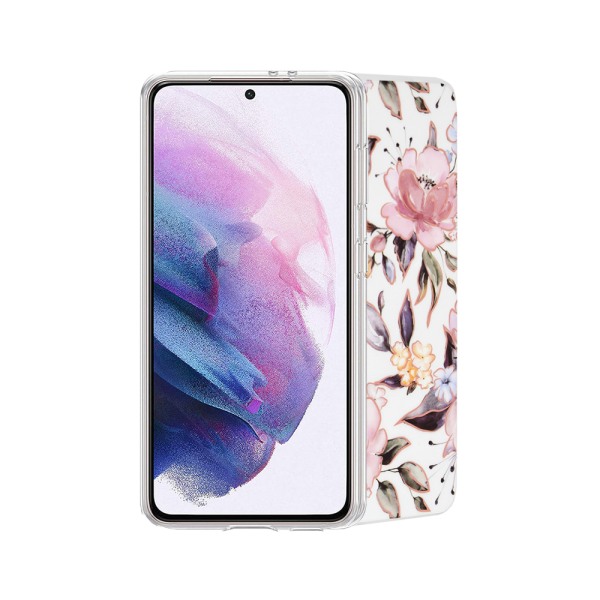 Husa Sprinkle Comando compatibila cu Honor X7, Protectie stilata, Fonix Fashion Slim, Antisoc, Margini ridicate, Antiamprenta, Silicon marmorat, Design abstract, Imprimeu colorat, Alb