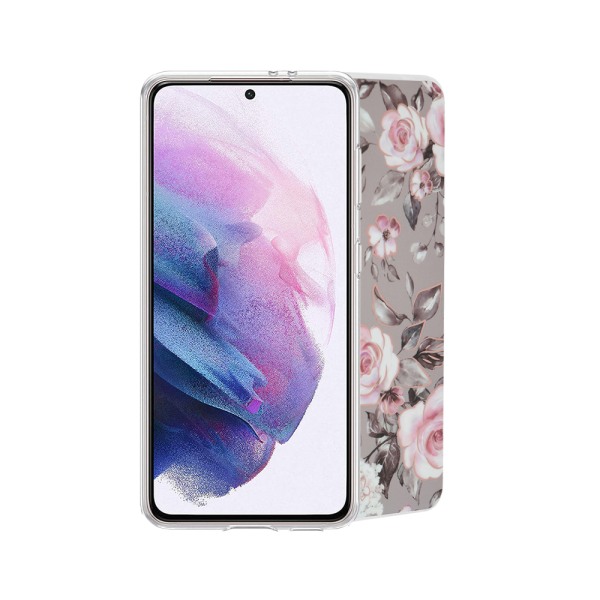 Husa Sprinkle Comando compatibila cu Realme C35, Protectie stilata, Fonix Fashion Slim, Antisoc, Margini ridicate, Antiamprenta, Silicon marmorat, Design abstract, Imprimeu colorat, Gri