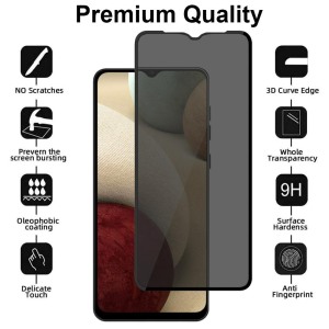 Folie compatibila cu Samsung Galaxy A04e, Comando Privacy Fonix, Adeziv pe intreaga suprafata, Acoperire completa, Instalare usoara, Filtru protectie confidentialitate, Negru - 2