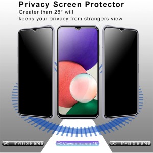 Folie compatibila cu Samsung Galaxy A04e, Comando Privacy Fonix, Adeziv pe intreaga suprafata, Acoperire completa, Instalare usoara, Filtru protectie confidentialitate, Negru - 6