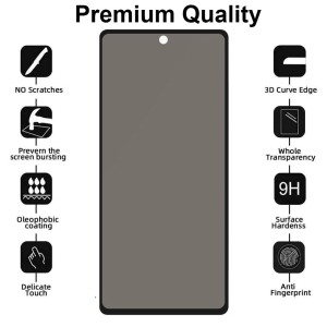 Folie compatibila cu Samsung Galaxy S21 FE, Comando Privacy Fonix, Adeziv pe intreaga suprafata, Acoperire completa, Instalare usoara, Filtru protectie confidentialitate, Negru - 4