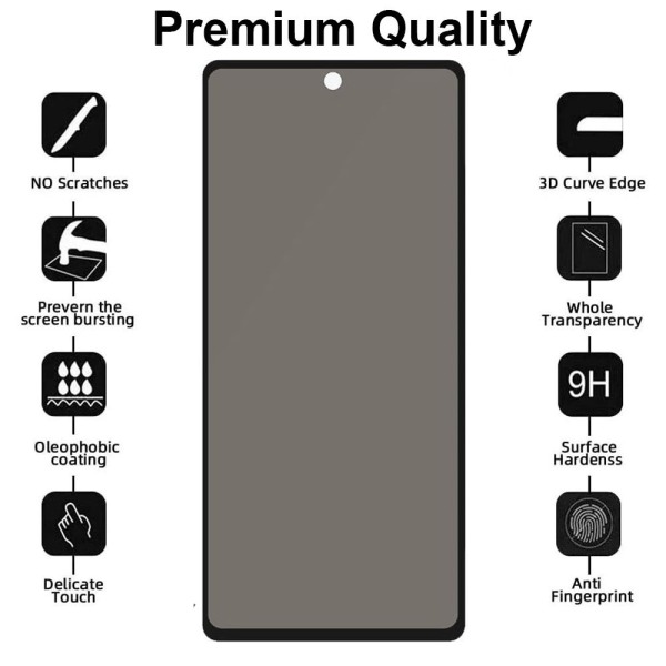 Folie compatibila cu Samsung Galaxy S21 FE, Comando Privacy Fonix, Adeziv pe intreaga suprafata, Acoperire completa, Instalare usoara, Filtru protectie confidentialitate, Negru - 4