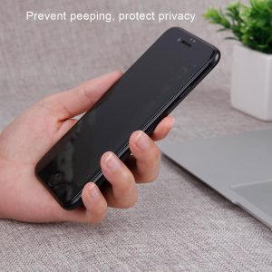 Folie compatibila cu iPhone SE 2 2020, Comando Privacy Fonix, Adeziv pe intreaga suprafata, Acoperire completa, Instalare usoara, Filtru protectie confidentialitate, Negru - 3