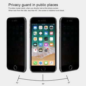 Folie compatibila cu iPhone SE 2 2020, Comando Privacy Fonix, Adeziv pe intreaga suprafata, Acoperire completa, Instalare usoara, Filtru protectie confidentialitate, Negru - 4