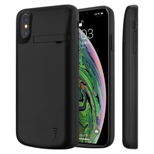 Husa cu baterie compatibila cu iPhone SE 2 2020, Fonix Power, 5500 mAh, Protectie si incarcare simultana, Negru