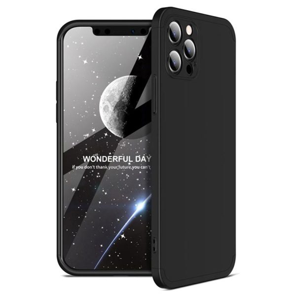 Husa 360 Thin compatibila cu iPhone 13 Pro Max, Protectie completa (fata, spate si margini), Comando Fonix, Folie de protectie inclusa, Negru3