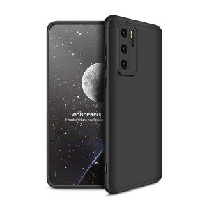 Husa 360 Thin compatibila cu Huawei P40, Protectie completa (fata, spate si margini), Comando Fonix, Folie de protectie inclusa, Negru3