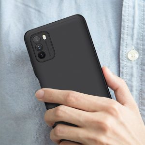 Husa 360 Thin compatibila cu Xiaomi Redmi Note 10 Pro, Protectie completa (fata, spate si margini), Comando Fonix, Folie de protectie inclusa, Negru4