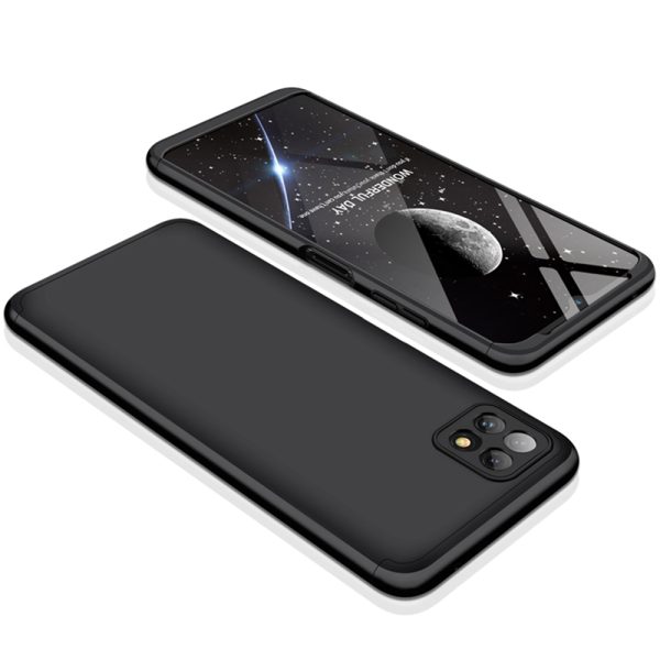 Husa 360 Thin compatibila cu Xiaomi Redmi 9C, Protectie completa (fata, spate si margini), Comando Fonix, Folie de protectie inclusa, Negru