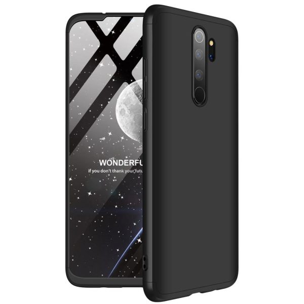 Husa 360 Thin compatibila cu Xiaomi Redmi 9, Protectie completa (fata, spate si margini), Comando Fonix, Folie de protectie inclusa, Negru3