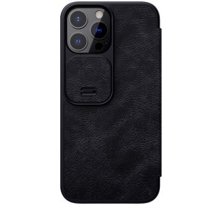 Husa carte compatibila cu iPhone 13 Pro Max, Leather Queen, Portofel intr-o protectie stilata, Design ultra-subtire, Negru2