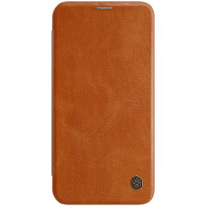 Husa carte compatibila cu Huawei P50 Pro, Leather Queen, Portofel intr-o protectie stilata, Design ultra-subtire, Maro