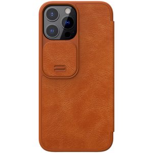 Husa carte compatibila cu iPhone 13 Pro Max, Leather Queen, Portofel intr-o protectie stilata, Design ultra-subtire, Maro2