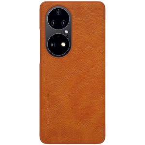 Husa carte compatibila cu Huawei P50 Pro, Leather Queen, Portofel intr-o protectie stilata, Design ultra-subtire, Maro2