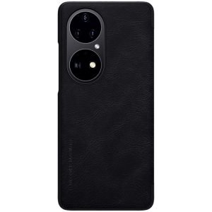 Husa carte compatibila cu Huawei P50 Pro, Leather Queen, Portofel intr-o protectie stilata, Design ultra-subtire, Negru2