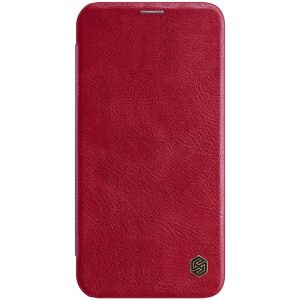 Husa carte compatibila cu Xiaomi Poco F3, Leather Queen, Portofel intr-o protectie stilata, Design ultra-subtire, Rosu