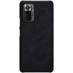 Husa carte compatibila cu Xiaomi Redmi Note 10 Pro, Leather Queen, Portofel intr-o protectie stilata, Design ultra-subtire, Negru2