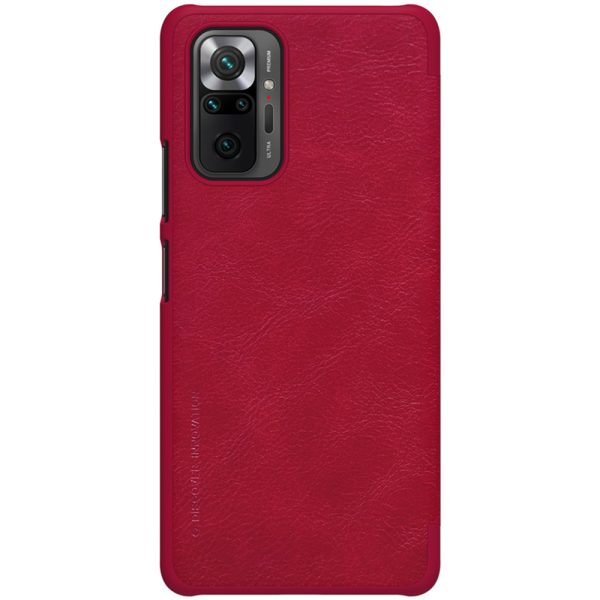 Husa carte compatibila cu Xiaomi Redmi Note 10 Pro, Leather Queen, Portofel intr-o protectie stilata, Design ultra-subtire, Rosu2