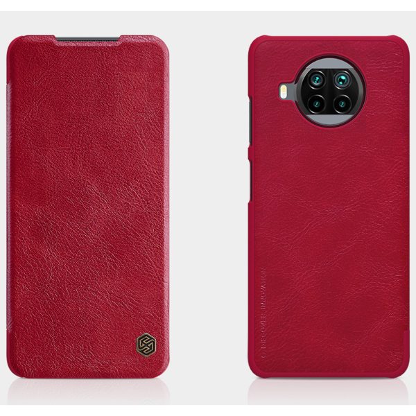 Husa carte compatibila cu Xiaomi Mi 10T Lite, Leather Queen, Portofel intr-o protectie stilata, Design ultra-subtire, Rosu4