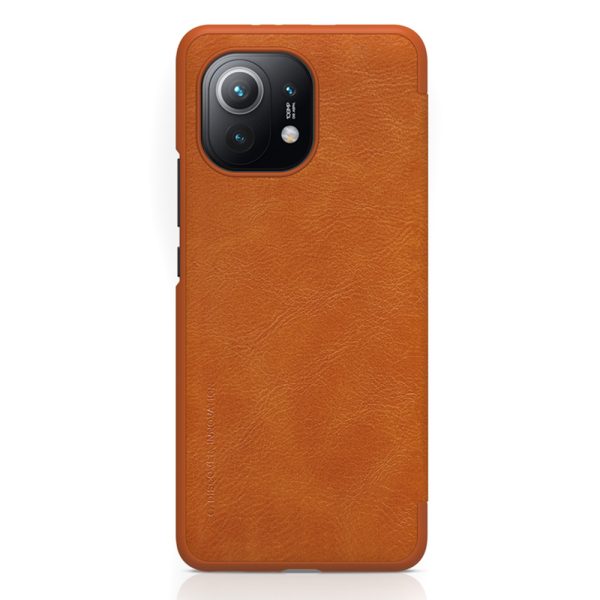 Husa carte compatibila cu Xiaomi Mi 11, Leather Queen, Portofel intr-o protectie stilata, Design ultra-subtire, Maro2