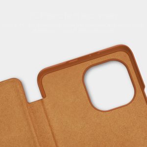 Husa carte compatibila cu Xiaomi Mi 11, Leather Queen, Portofel intr-o protectie stilata, Design ultra-subtire, Maro