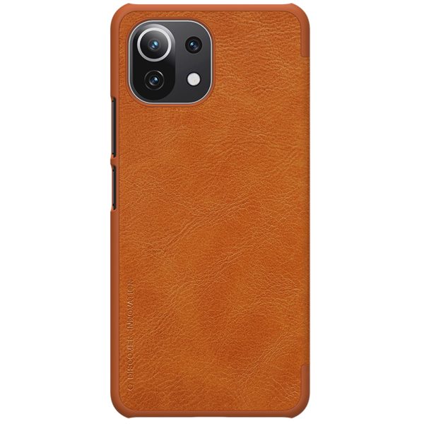 Husa carte compatibila cu Xiaomi Mi 11 Lite, Leather Queen, Portofel intr-o protectie stilata, Design ultra-subtire, Maro2